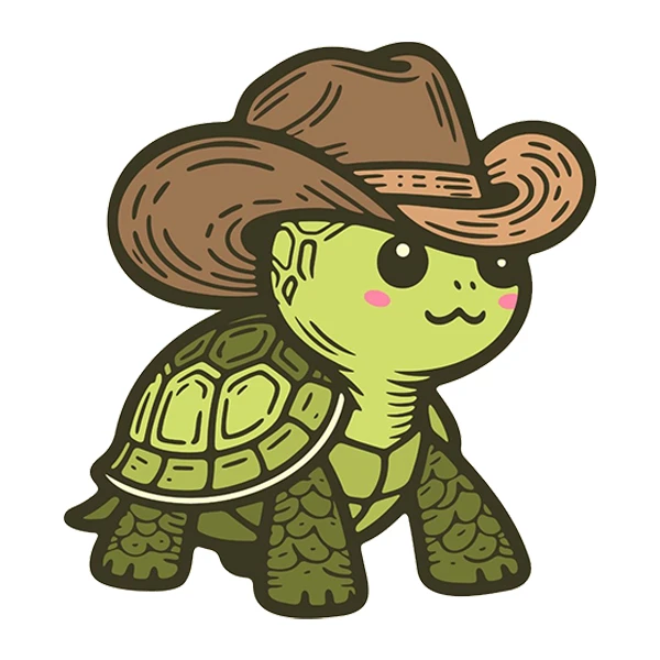  استیکر پارچه و لباس پاد آفرین طرح کارتونی لاک پشت کد 4481