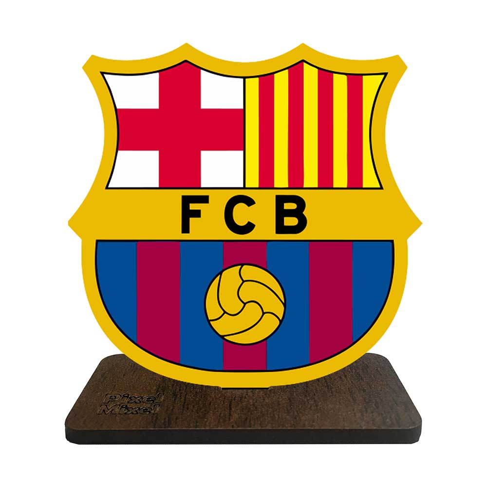 استند رومیزی تزئینی پیکسل میکسل مدل فوتبالی طرح بارسلونا کد 1