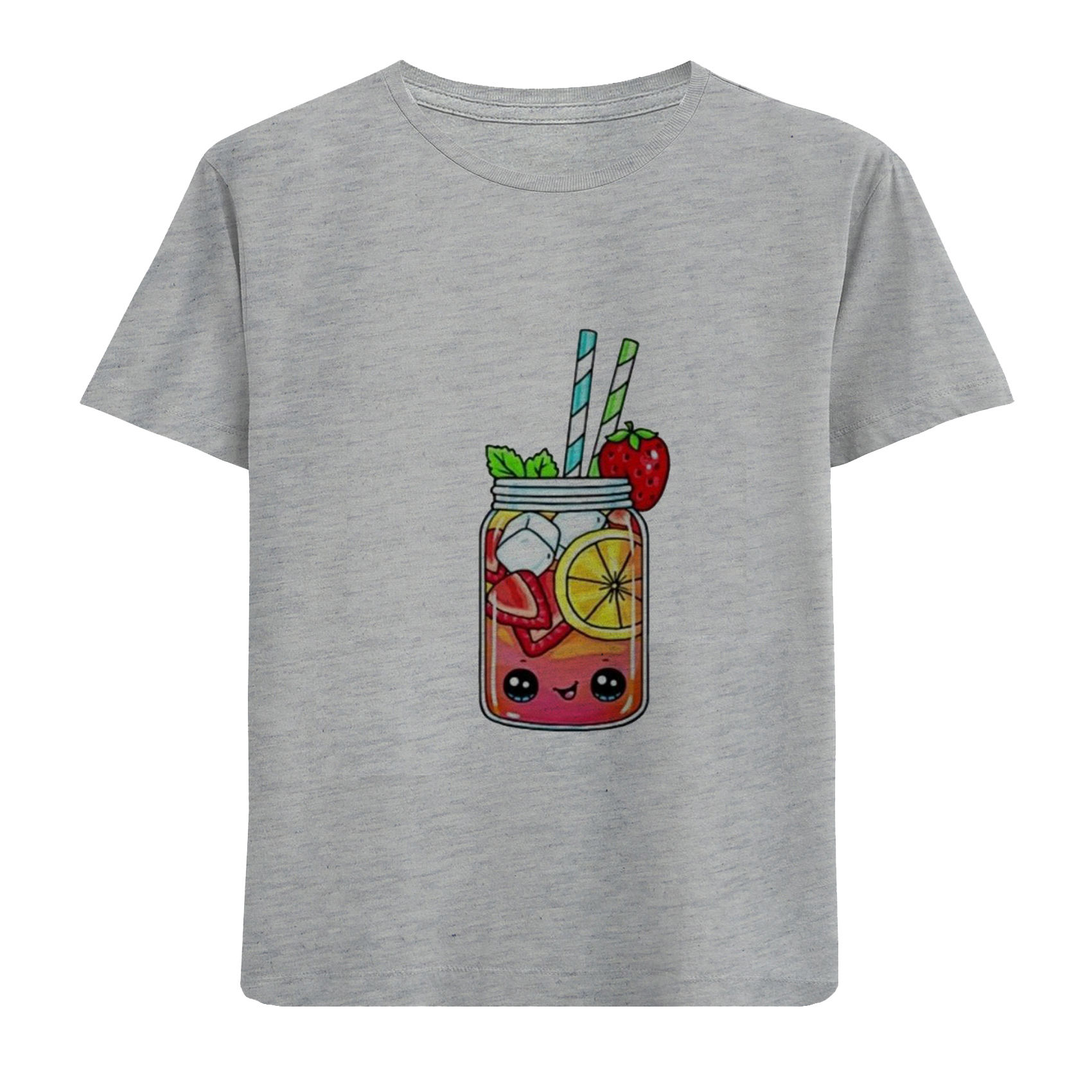 تی شرت آستین کوتاه دخترانه مدل اسموتی D248