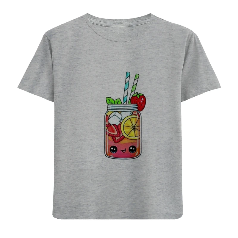 تی شرت آستین کوتاه بچگانه مدل شیشه آبمیوه D248