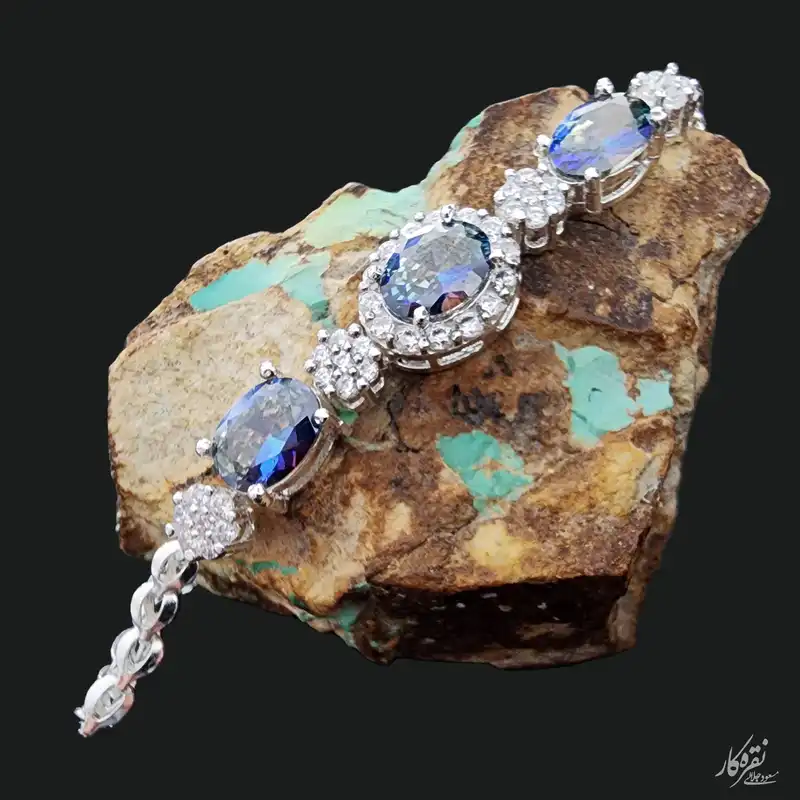 دستبند نقره زنانه مسعود جلالی نقره کار مدل 30659