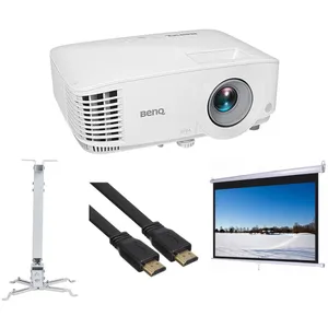 پروژکتور بنکیو مدل MS550 به همراه پرده نمایش برقی پروژکتور اسکوپ و پایه پروژکتور اسکوپ و کابل HDMI