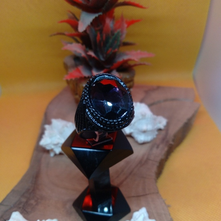 انگشتر مردانه مدل نگین زولتانایت