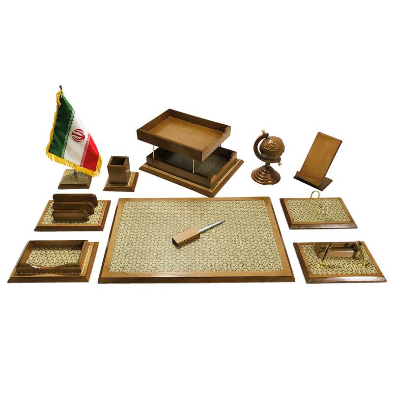 ست لوازم اداری رومیزی مدل MN-7 مجموعه 11 عددی ست لوازم اداری رومیزی مدل MN-7 مجموعه 11 عددی