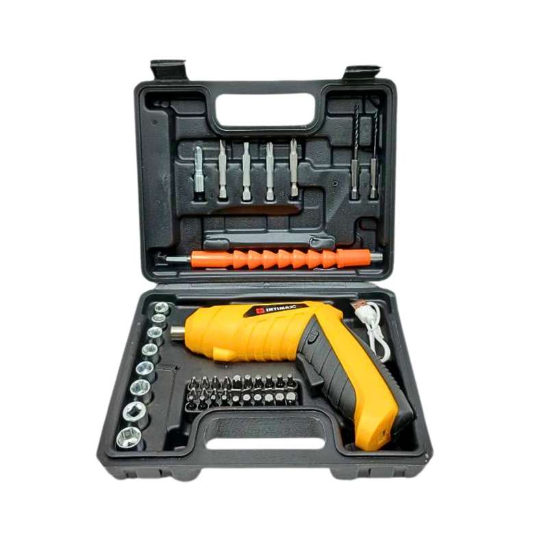 پیچ گوشتی شارژی اینتیمکث کد 0908 مجموعه 47 عددی پیچ گوشتی شارژی اینتیمکث کد 0908 مجموعه 47 عددی