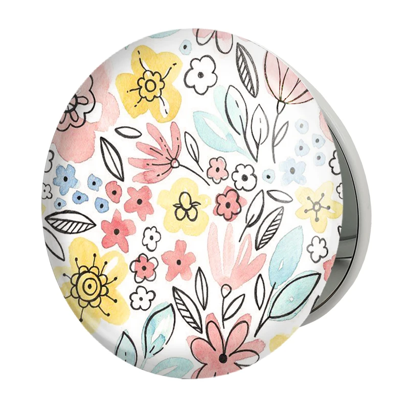 آینه جیبی خندالو طرح گل گلی مدل تاشو کد 29088