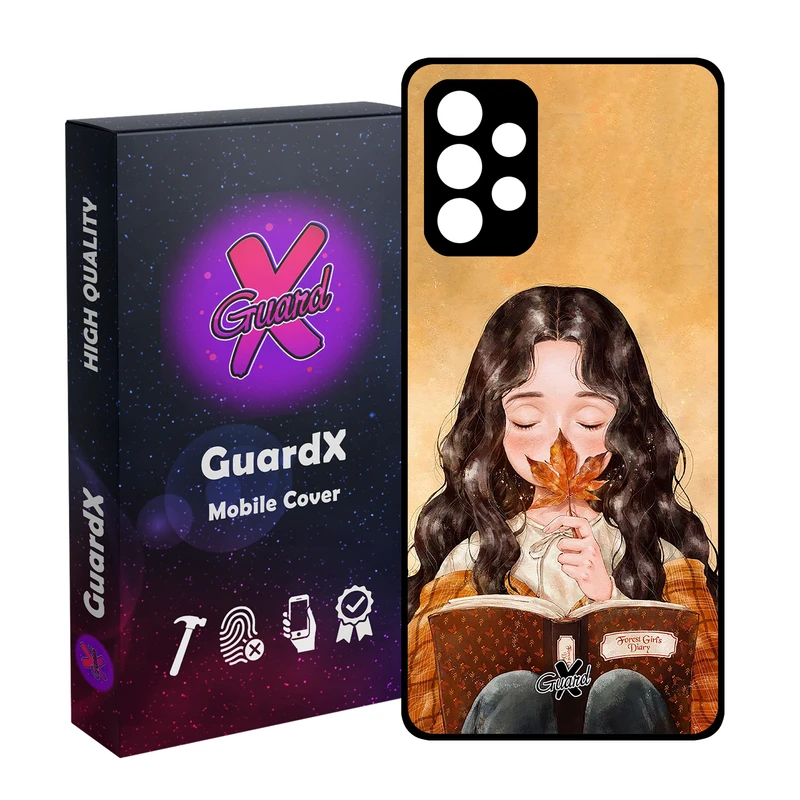 کاور گارد ایکس طرح Girl مدل Glass10223 مناسب برای گوشی موبایل سامسونگ Galaxy A52