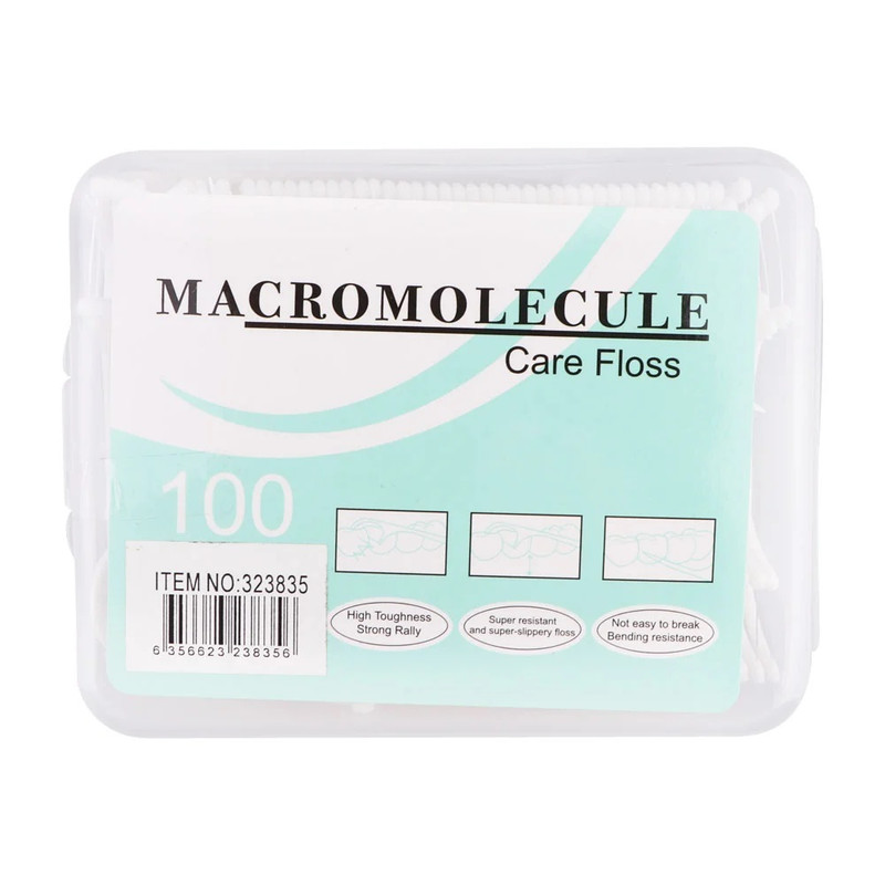 نخ دندان ماکرومولکول مدل Care Floss بسته 100 عددی