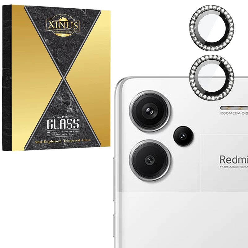 محافظ لنز دوربین شیشه‌ای ژینوس مدل RINX مناسب برای گوشی موبایل شیائومی Redmi Note 13 Pro Plus 5G