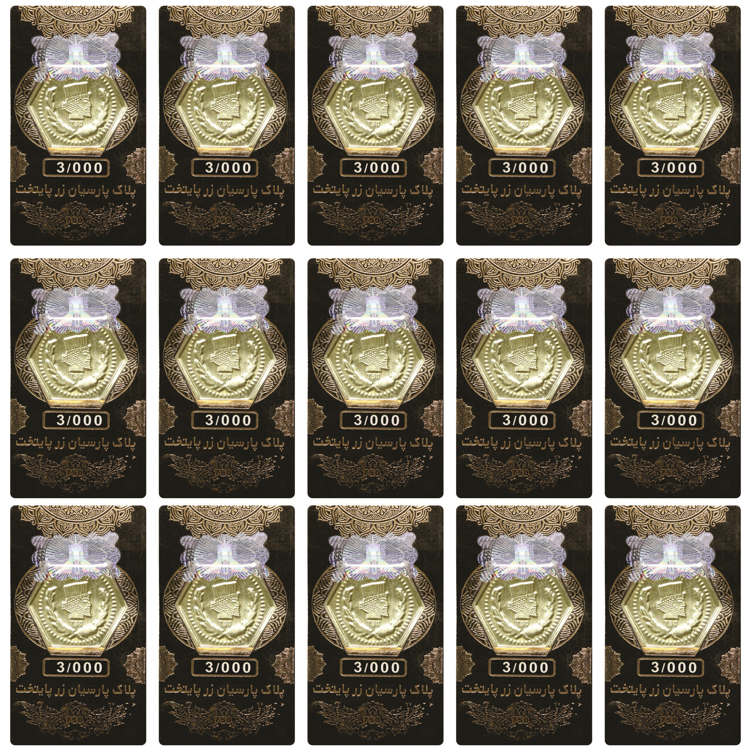 سکه گرمی 18 عیار زر پایتخت مدل ZP0045 بسته 15 عددی