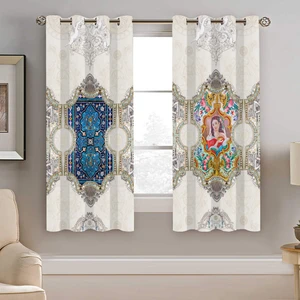 پرده نیروانا طرح سنتی مدل مخمل کد 4562 سایز 140×200 سانتی متر