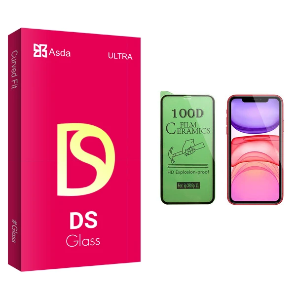 محافظ صفحه نمایش سرامیکی آسدا مدل DS مناسب برای گوشی موبایل اپل iPhone XR