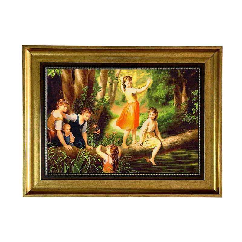 تابلو فرش ماشینی طرح دستبافت مدل فرشته ها کد 7824