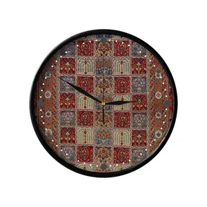 ساعت دیواری مدوپد طرح فرش قم خشتی مدل C-Ghom009