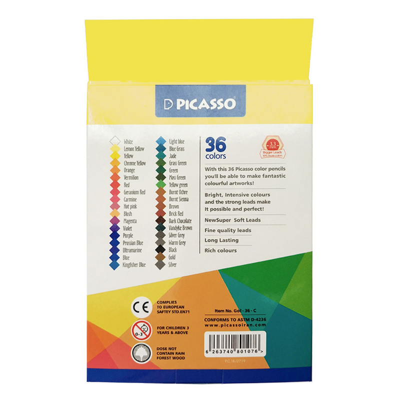 مداد رنگی 36 رنگ پیکاسو مدل Tiger کد 18J2719
