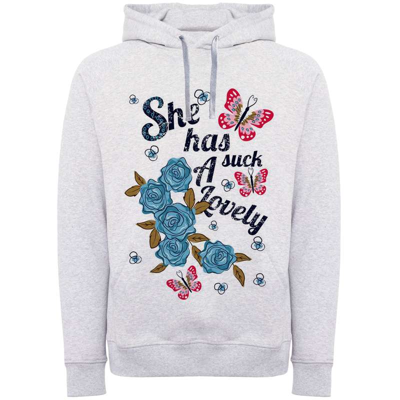 هودی زنانه مدل پروانه و گل F848