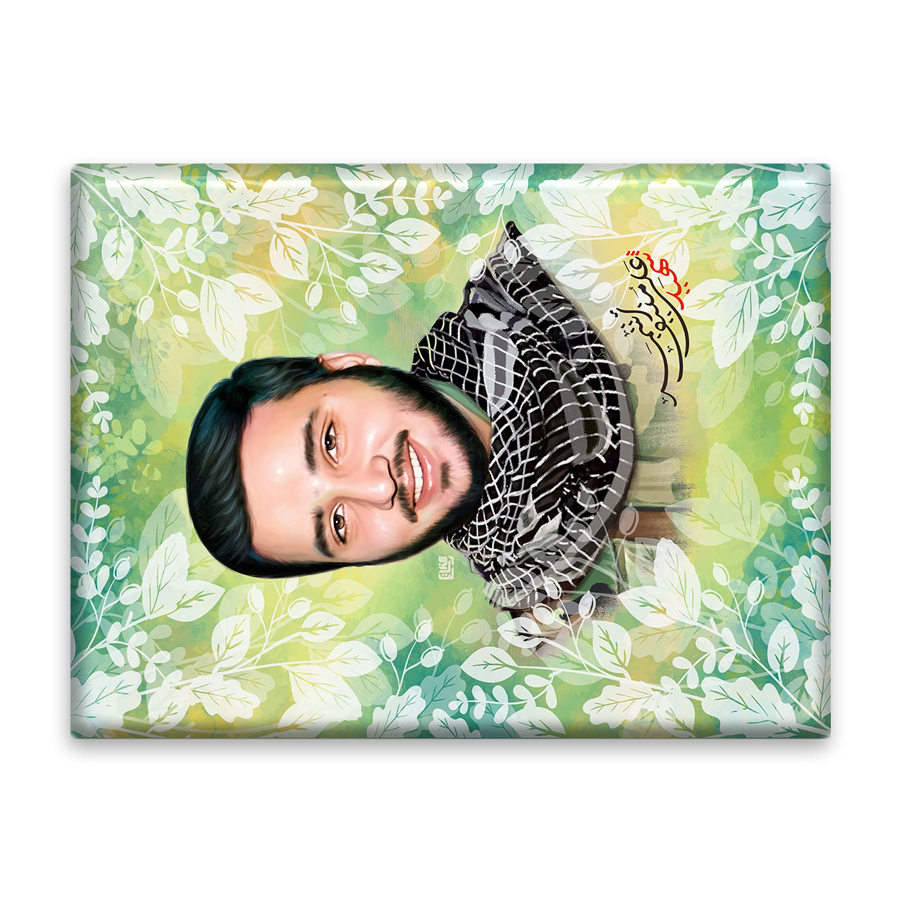 کاشی اطلس آبی  طرح شهید علی منیف اشمر  مدل T5312