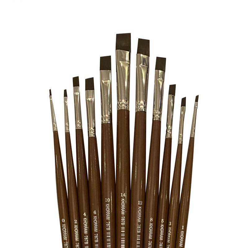 قلم مو تخت خرم  کد 777B مجموعه 10 عددی