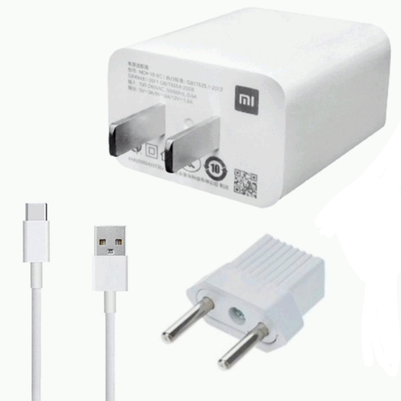 شارژر شیائومی مدل note 8 pro fast charge به همراه کابل تبدیل usb-c