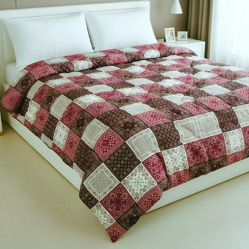 لحاف دونفره مانیکاهوم مدل چهل تکه پلاس Cheheltekeh plus  سایز 200*220 سانتی‌ متر