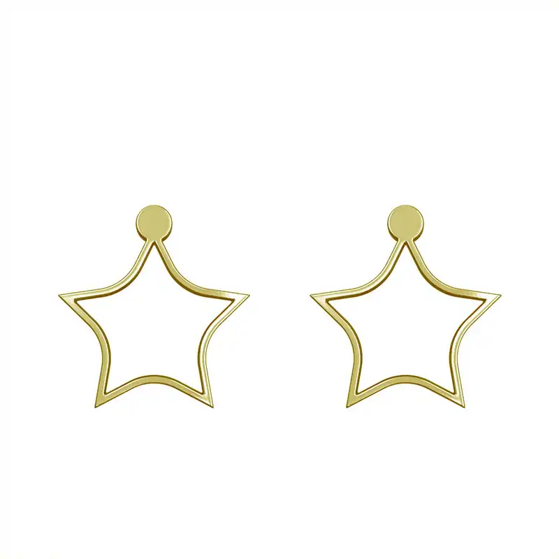 گوشواره طلا 18 عیار زنانه مدوپد مدل ستاره کد GA1-15534