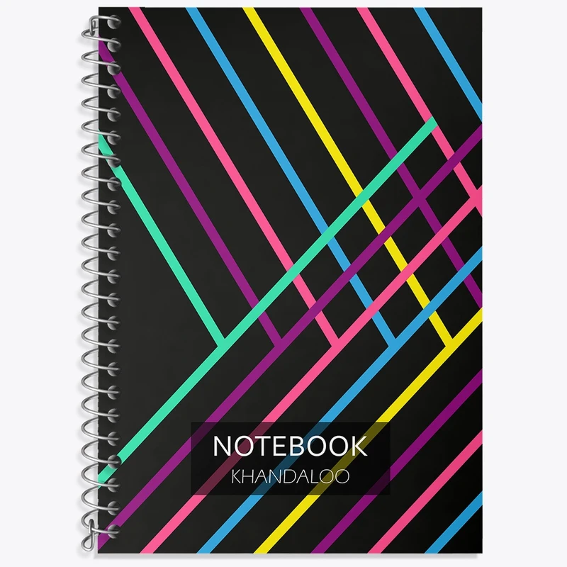 دفتر لغت 50 برگ خندالو طرح مدرن رنگی کد N68