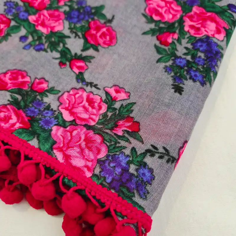 شال زنانه مدل موهر گل محمدی