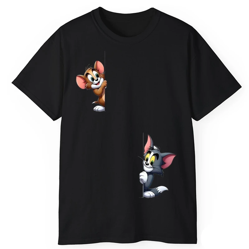 تی‌شرت آستین کوتاه مردانه پاد آفرین مدل تام جری بازیگوش 4