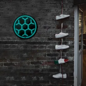 چراغ دیواری نئون دیزاین مدل Soccer-Ball-BL_TBL