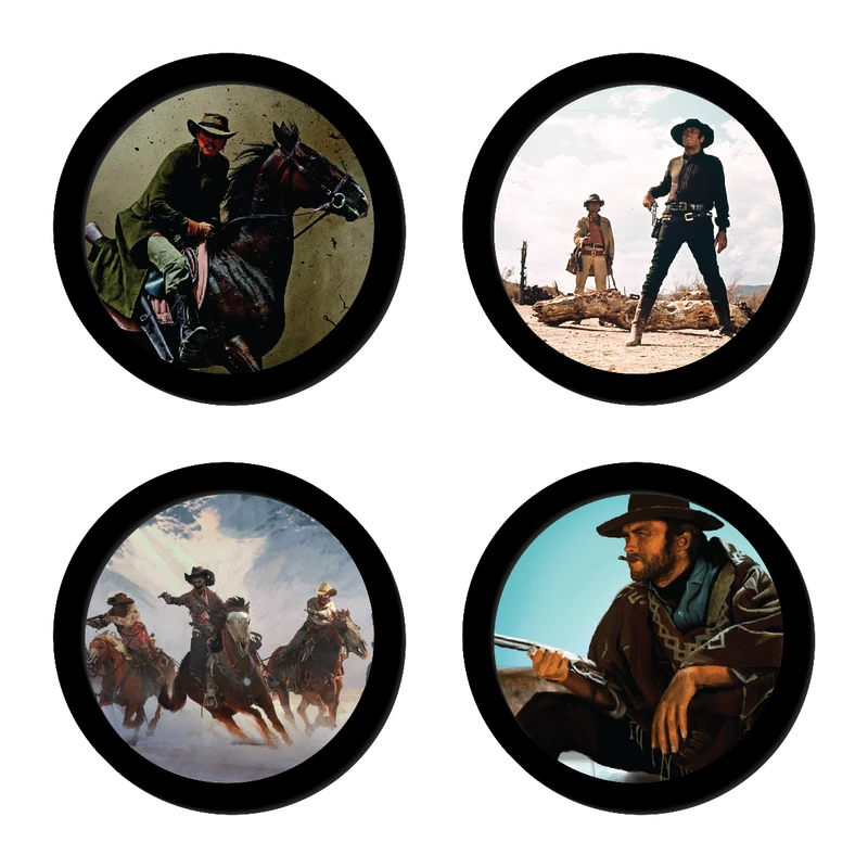 تابلو مدل وسترن طرح گاو چران 2 کد 6958 مجموعه 4 عددی