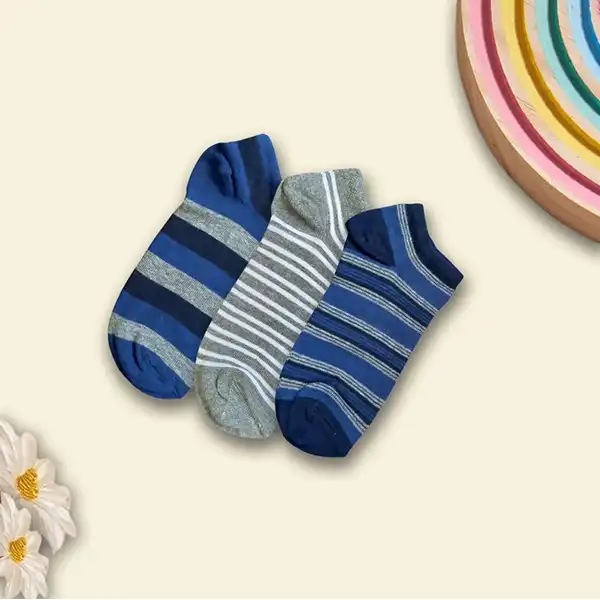 جوراب بدون ساق بچگانه کولزیون کد 411 بسته 3 عددی