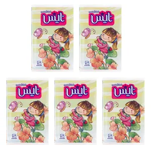 دستمال کاغذی جیبی 10 برگ نایس مدل Kids مجموعه 5 عددی