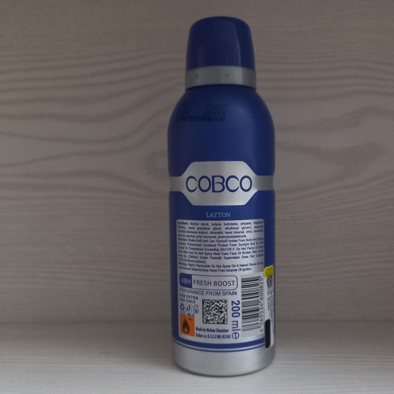 اسپری مردانه کوبکو مدل لایتون حجم 200 میلی لیتر