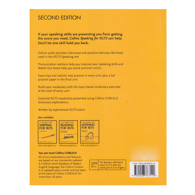 کتاب Collins Speaking For IELTS Second Edition اثر Caren Kavacs انتشارات Collins کتاب Collins Speaking For IELTS Second Edition اثر Caren Kavacs انتشارات Collins