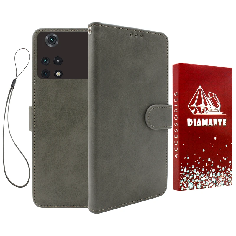 کیف کلاسوری دیامانته مدل Chanta Rd مناسب برای گوشی موبایل شیائومی Poco M4 Pro 4G به همراه بندآویز