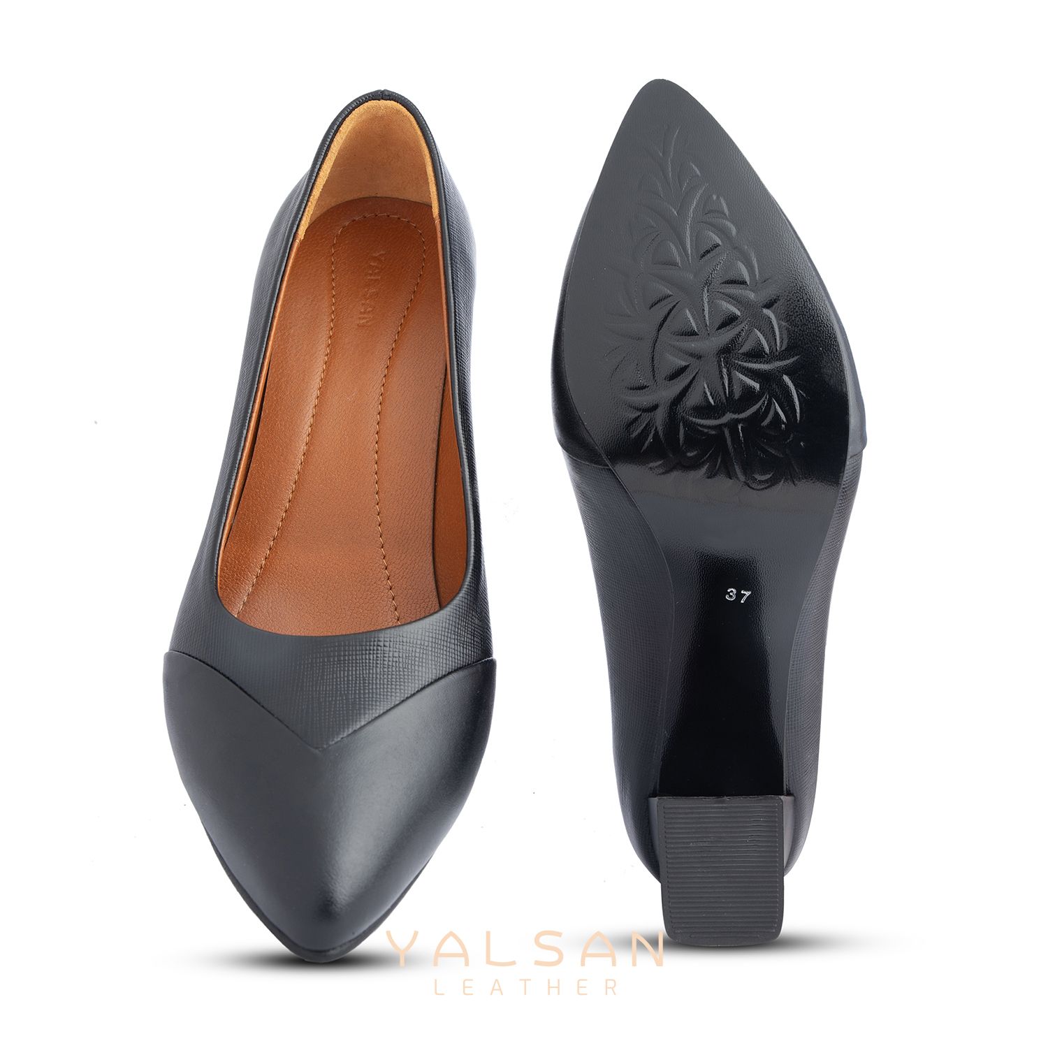 کفش زنانه چرم یلسان مدل لیانا کد HRM-642-msk -  - 3