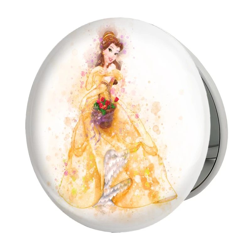 آینه جیبی خندالو طرح انیمیشن دیو  و دلبر Beauty And The Beast مدل تاشو کد 1790 