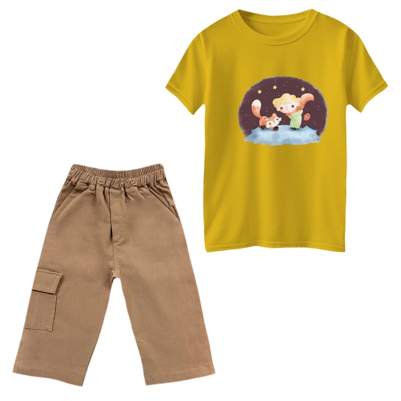 ست تی‌شرت و شلوارک پسرانه مدل شازده کوچولو شب