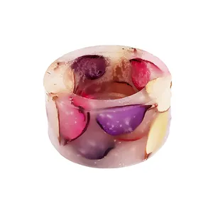 جاشمعی هیوا مدل فانوسی طرح گلبرگ گل کد 35