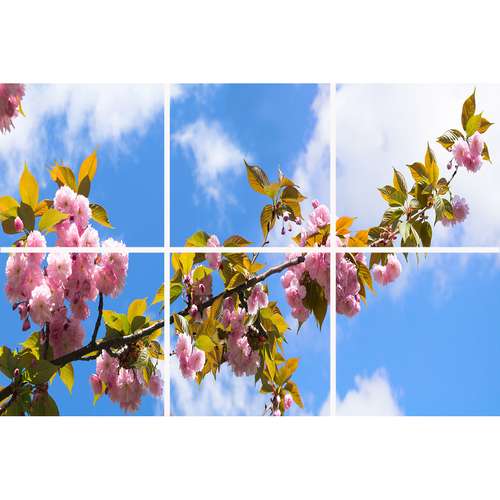 تایل سقفی آسمان مجازی مدل SK-450-2X3 سایز 60x60 مجموعه شش عددی