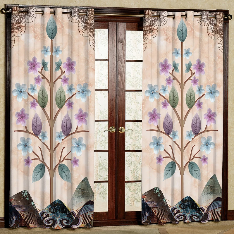 پرده مدل مخمل پانچی کد 2455T2 سایز 200x140 سانتی متر