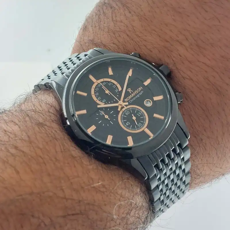 ساعت مچی عقربهای مردانه رومانسون مدل سه موتور فعال کرنوگراف کد 2053