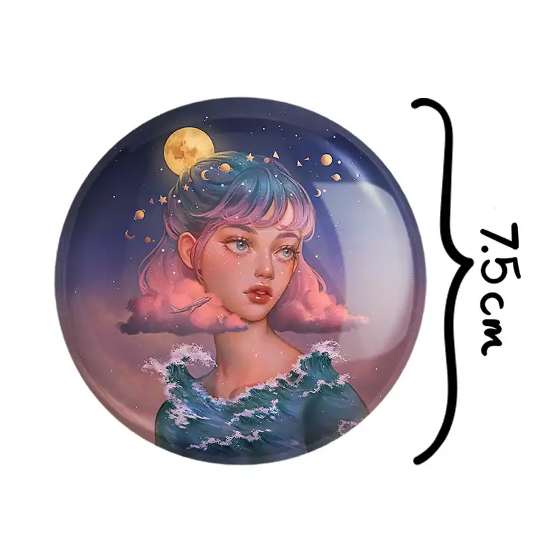 آینه جیبی خندالو طرح دخترانه مدل تاشو کد 25618