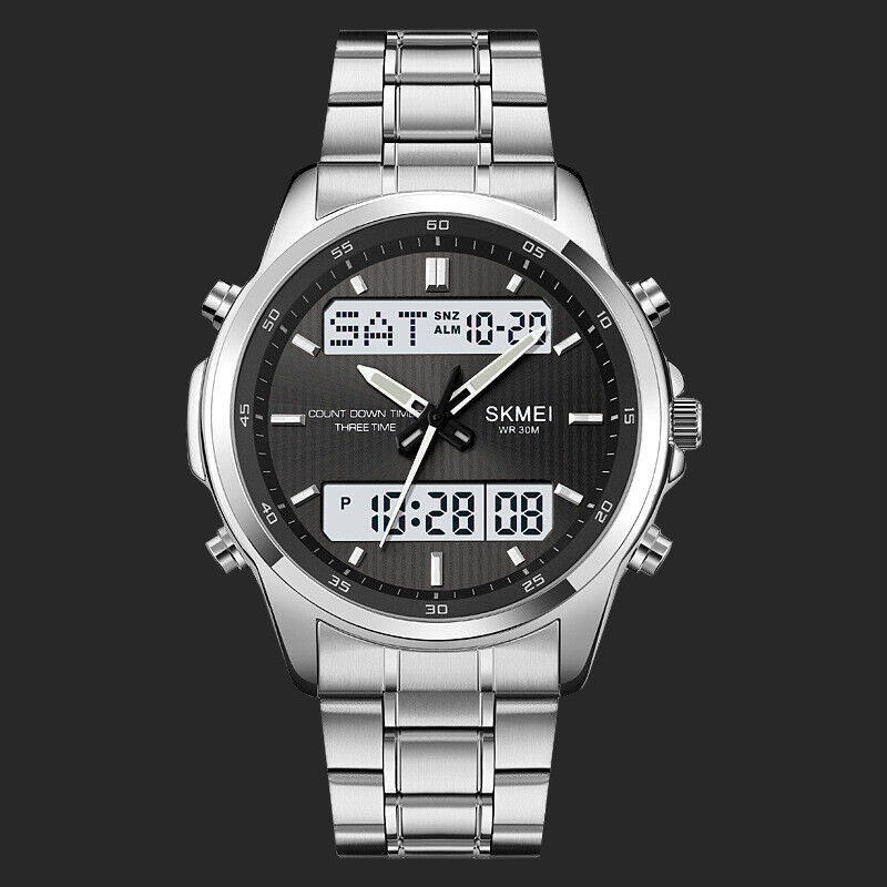 ساعت مچی عقربهای مردانه کوارتز اسکمی مدل 2049SIBK به همراه دستبند