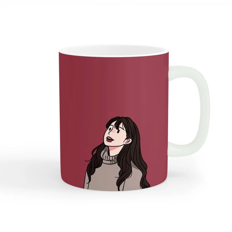 ماگ طرح دخترانه دختر کیوت کد wall-8215