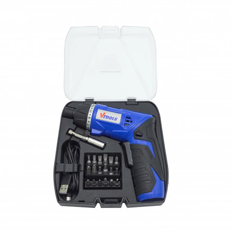 پیچ گوشتی شارژی وی تولز مدل VT1214 مجموعه 19 عددی