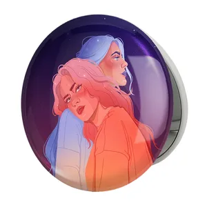 آینه جیبی خندالو طرح دخترانه مدل تاشو کد 25641 