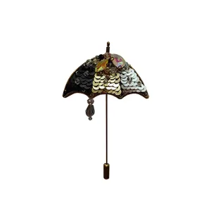 سنجاق سینه زنانه مدل چتر شبنم زده