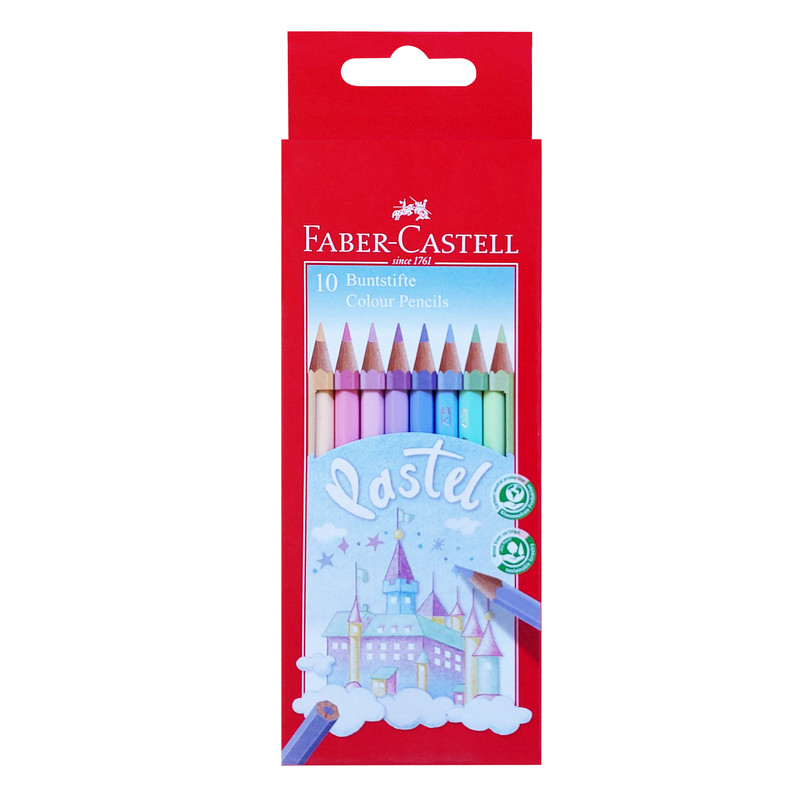 مداد رنگی 10 رنگ فابر کاستل مدل Pastel