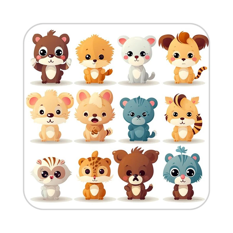 زیر لیوانی کاکتی طرح حیوانات کارتونی مدل mp27829